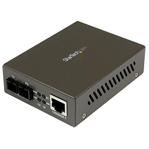 StarTech.com Gigabit Multi Mode Fiber Ethernet Media Converter - SC - 550m - 1000Mbps Copper-to-Fiber Media Converter (MCMGBSC055)