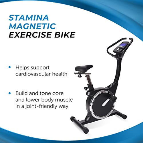 Stamina Magnetic Exercise Bike 345 - Fitness Bike With Smart Workout App - Exercise Bike For Home Workout - Up To 250 Lbs Weight Capacity #TOP1