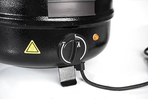 Foto von METRO Professional Suppentopf GSK2009, Edelstahl, drehbarer Deckel, 9 L, abnehmbare Schüssel, 400 W, schwarz