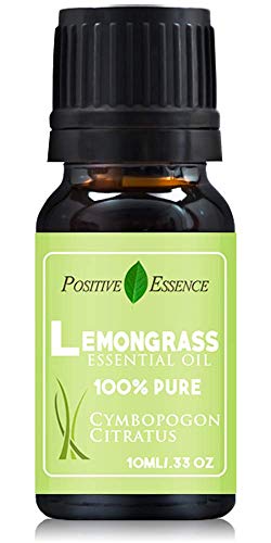 Lemongrass Essential Oil, 100% Pure and Natural, Therapeutic Grade, Sleep Inducing Organic Lemongrass Oil for Diffuser or Aromatherapy, 10ml 1/3 fl oz, Cymbopogon Citratus