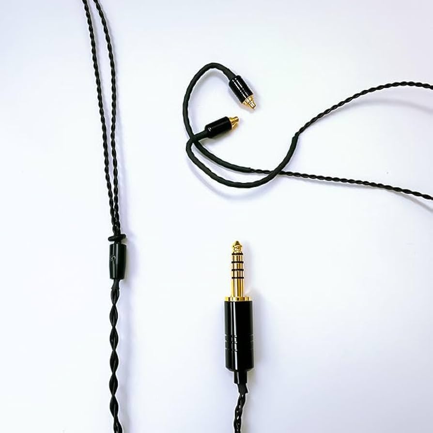 【新品】Obsidian MMCXSeP-4.4mm(イヤループ仕様) e☆イヤホン・ラボ Obsidian MMCX-4.4mm(イヤループ仕様) 120cm