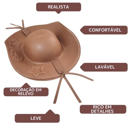 Chapéu Lampião Cangaceiro Nordestino Chapéu Cangaceiro EVA Marron