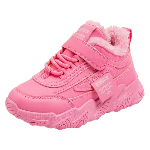 Boys Girls Winter Warm Shoes Cozy Fleece Snow Boots Warm Winter Boot Faux Fur Lined Outdoor Ankle Boots Hiking Shoes