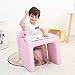Produktbild Multifunktional Kinder Sessel, Mode Life Kids Set Stuhl und Tisch/Hocker mit Funny Smile Face für Jungen und Mädchen (Rosafarbenes Kaninchen)
