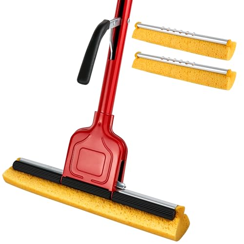 Cellulose Sponge Pop Up Sponge Mop with 2 Swop Roller Sponge mop Suitable for Wood, Ceramic Tiles and Other Flat Floors (1 Handle and 2 Heads) by LILAC - Image 9