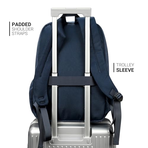 Image of ZORFIN 26L Backpack for College, and Travel: Corduroy Bookbag - Midnight Blue