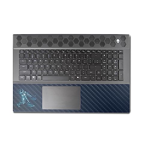 Image of MightySkins Carbon Fiber Skin Compatible With Alienware M18 R1 (2023) Full Wrap Kit - Glow Baseball | Protective, Durable Textured Carbon Fiber Finish | Easy To Apply & Change Styles | Made in the USA