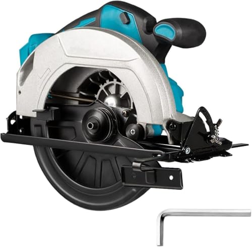Vilom 180mm丸ノコ 軽量設計で高い作業性 最大切断厚280mm 角度調整可能 平行定規&防塵トンネル標準装備 別売り刃で木材から金属まで対応 充電式(本体のみ) DIYからプロまで