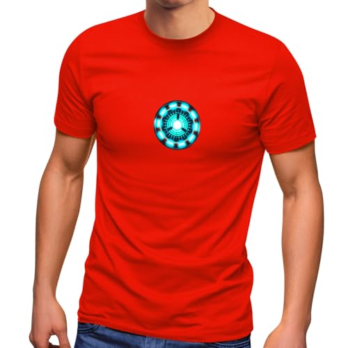 T-shirt Homme Arc Reactor Rouge Film Parodie Fun MoonWorks Taille M