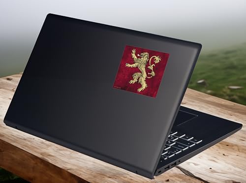 Image of Elektroplate Game of Thrones House Lannister Dynamic Car Decal 3.5 inch | Officially Licensed - Weatherproof Automotive Grade Vinyl Lion Sticker for Water Bottle, Laptop & More - Made in the USA