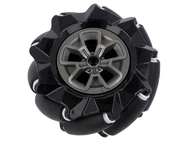 Roue gauche FIT0767 DFROBOT anti-patinage en caoutchouc noir pour robot