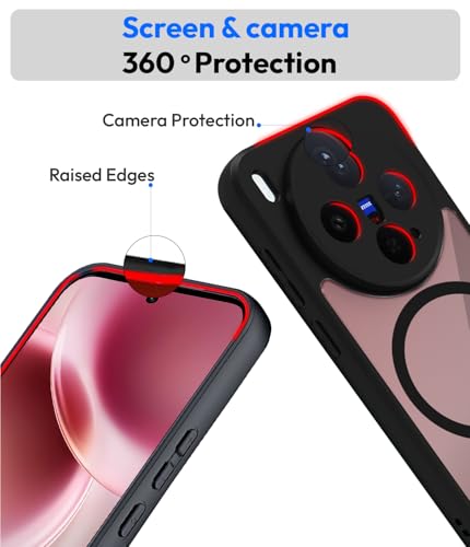 Image of KAPAVER Essential Case for Vivo X300 MagSafe, Magnetic | Vivo X300 Back Cover (Mag-X Black)