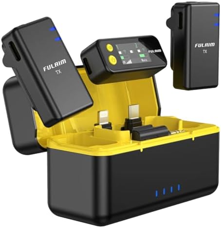 FULAIM X5M Micrófono inalámbrico Lavalier para iPhone iPad Samsun...