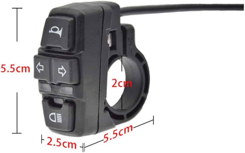 TEQIN Ebike Headlight and Tail Light Sets, 24V to 48V Front Rear Warning Lights Kit, LED Night Spotlight Cycling Modification Parts 24-48V