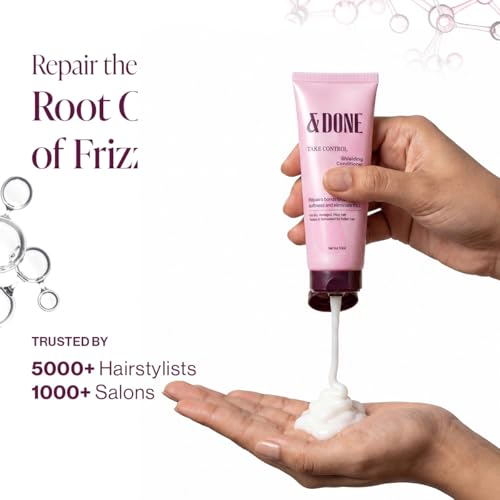 Image of &Done Conditioner for Dry, Frizzy Hair | Professional Bond Repair Conditioner Suitable For All Hair | Reduces Frizz, Repairs Bonds & Controls Breakage | Hydrates & Strengthens Hair from Root to Tip | Compatible with Chemically Treated Hair | SLS & Paraben Free