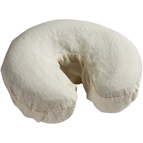 Body Linen Comfort Flannel Face Rest Covers for Massage Tables (Natural, 50 Pack) - Soft, Durable and Light 100% Cotton Flannel Face Cradle Covers