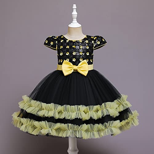 Vestidos de princesa para niñas con falda tutú de flores para disfraces de Halloween 5