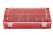 Produktbild hünersdorff Sortimentskasten: stabile Sortierbox (PS-Classic) mit fester Fachaufteilung (8 Fächer), Sortierkasten-Maße: T225 x B335 x H55 mm, Made in Germany, Rot