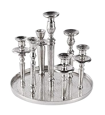 Candelabro XXL (30 x 30 x 35 cm) de aluminio, de MichaelNoll, con 7 brazos, color plata, aspecto "sin procesar" | Ya disponible en tu tienda friki favorita! En mundofriki.es! Candelabro XXL (30 x 30 x 35 cm) de aluminio, de MichaelNoll, con 7 brazos, color plata, aspecto "sin procesar" | Ya disponible en tu tienda friki favorita! En mundofriki.es!