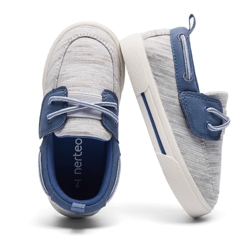 nerteo Toddler Boys & Kids Dress Boat Loafers School Shoes Girls Slip on Sneakers (Toddler/Little Kid)