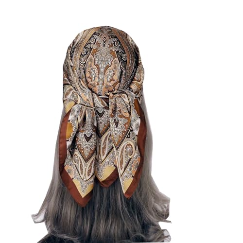 Hexchasty Head Hair Scarf Satin Silk Feeling Scarves for Women Lightweight Fashion Bag Purse Scarf for Handbags Accessories3