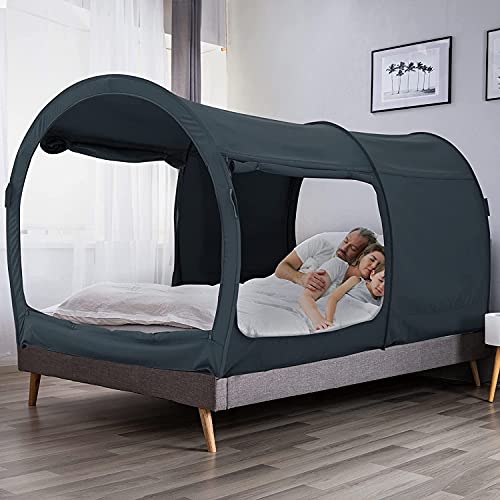Bed Tent Dream Tents Bed Canopy Shelter Cabin Indoor Privacy Warm Breathable Pop Up Bunk Twin Size For Kids And Adult Patent Pending Pitchblack(Mattress Not Included) #TOP5