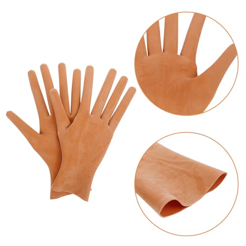 Guantes de salchicha de látex Halloween con diseño único de dedos completos 7