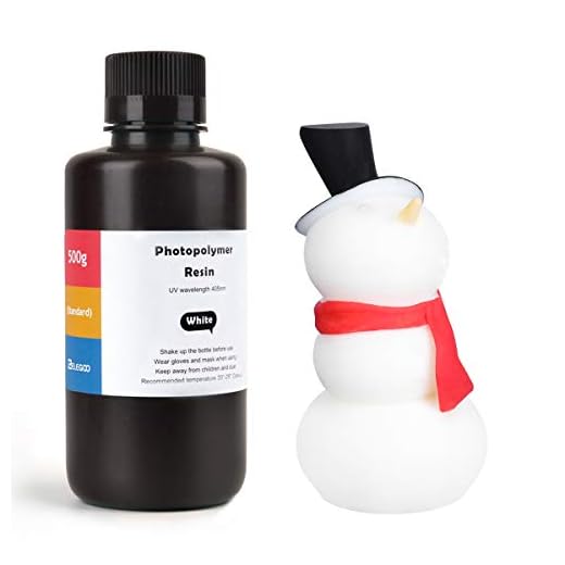 ELEGOO LCD UV 405nm ABS-Like 3D Resina Rápida para LCD Impresora 3D 500g Fotopolímero Resina Blanco