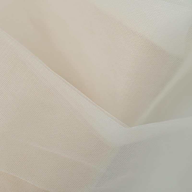 BalsaCircle 108-Inch x 50 Yards Ivory Extra Large Soft Net Tulle Fabric by The Bolt - Wedding Party Sewing Draping Decorations