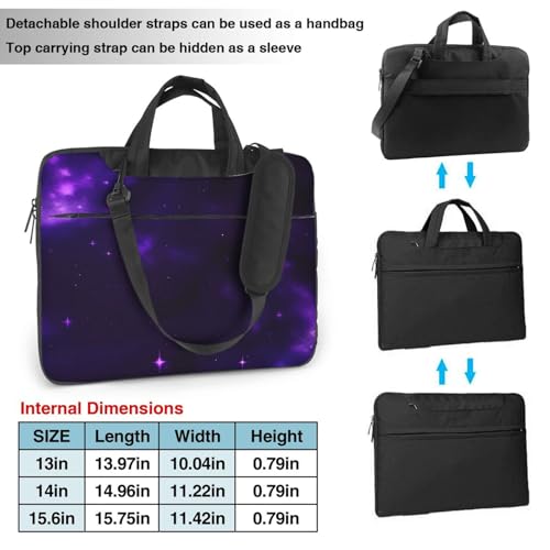 Sacoche ordinateur galaxie violette avec poches de rangement - 3