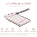 Guillotine Paper Trimmer, Mini Compact Paper Cutter, 1/4-Inch Grid for Precision Cutting, Straight Cuts Up to 3 Sheets, Perfect for Photos,Card Making and Small Craft Projects (White)