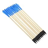 OFFSCH 10 Piezas Flechas de Tiro de Madera con Punta de Goma Juguete Educativo para Lanzar para Reuniones Familiares y Infantiles