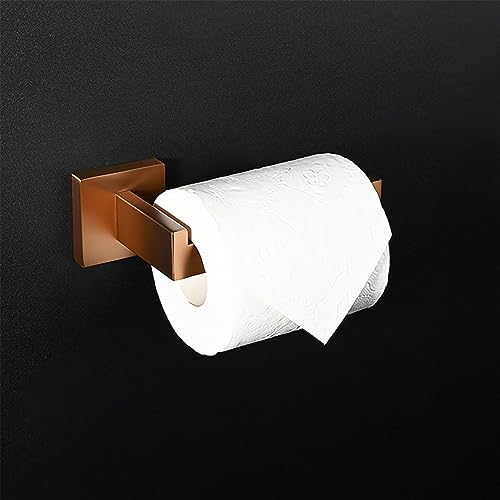 Porte-serviettes 60 cm or rose brossé kit accessoires carrés inox - 4