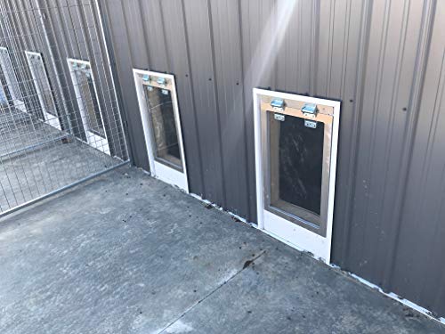 Gun Dog House Door | Heavy Duty Dog Door | Chew Proof, Weather Tight, Energy Efficient | Metal Dog Door | Dog Size 20-120 Lbs | 14”X 20” Frame #TOP3