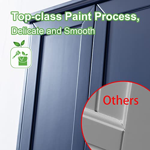 Vanirror Blue Bathroom Cabinet Wall Mounted With 2 Doors And Adjustable Shelf, 23"X29" Wooden Medicine Cabinet Over Toilet Storage Wall Hanging Cabinets For Bathroom, Bedroom, Kitchen, Laundry Room #TOP4