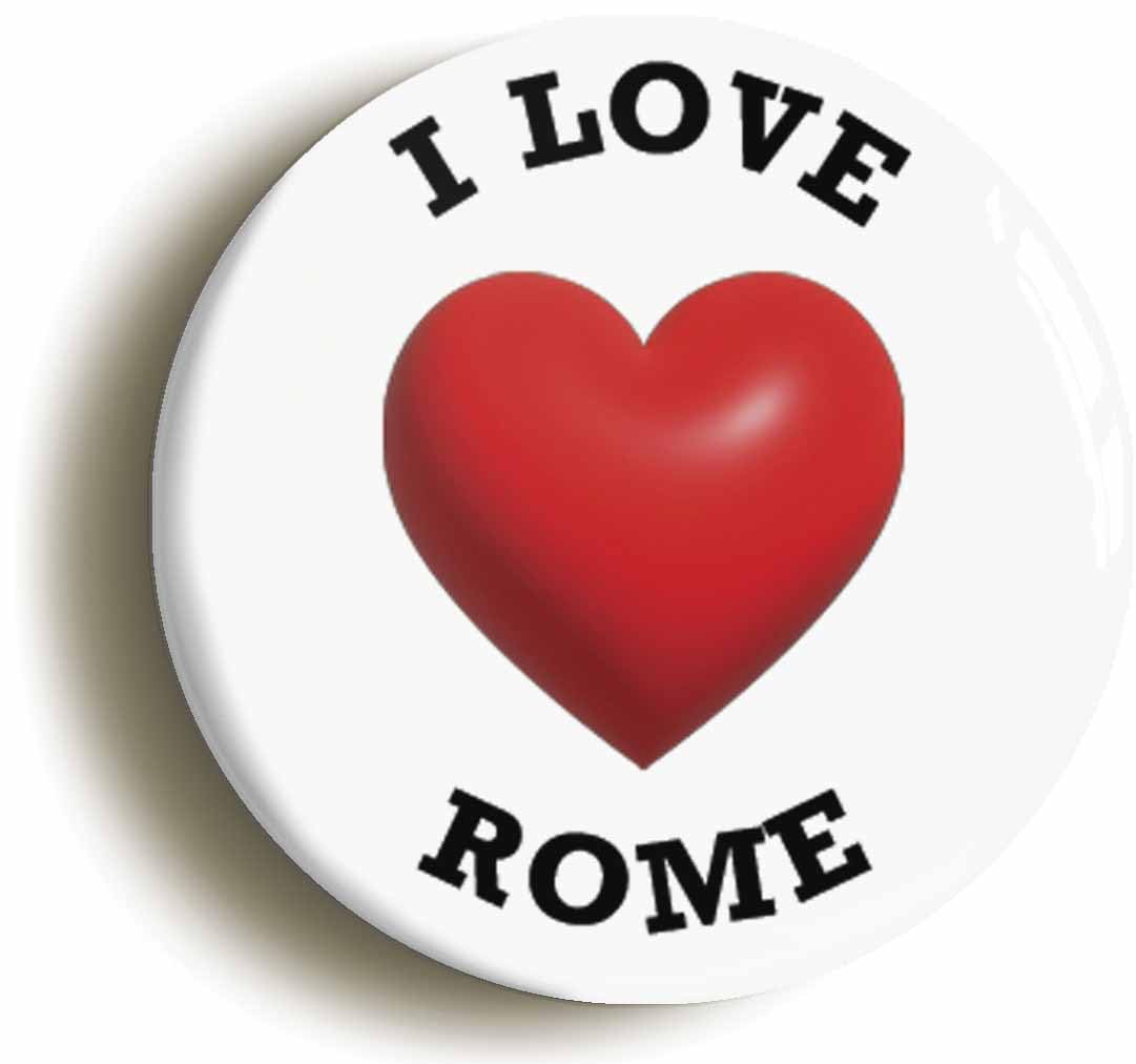 Ozorath I Heart Love Rome Location Fridge Magnet (Circular 2Inch / 50Mm Diameter)