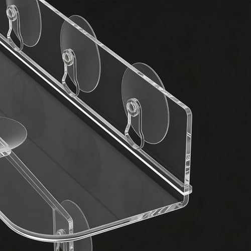 Étagère de rebord de fenêtre acrylique avec support mural ventouse robuste - 7