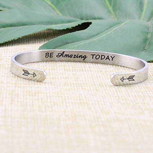 Joycuff Inspirational Gifts For Women Birthday Gift Ideas Motivational Cuff Bracelet For Women Personalized Engraved Bracelets For Christmas Graduation Gift For Teen Girls Trendy Stocking Stuff #TOP3