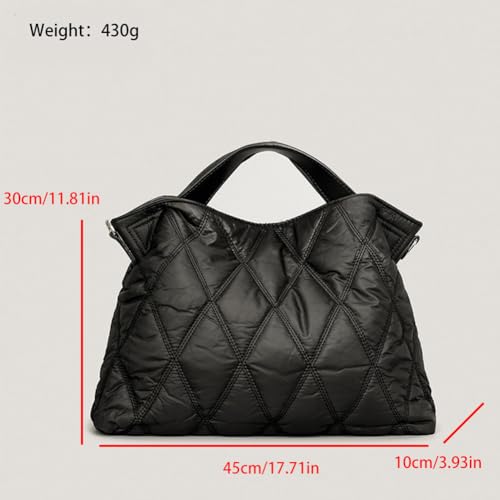 Bolso tote acolchado para mujer, bolso cruzado con correa para hombro miniatura 5