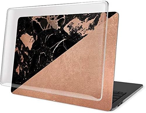 Skinit Case + Skin Compatible with MacBook Pro 15in (2016-19) Originally Designed Black and Rose Gold Marble Split Design