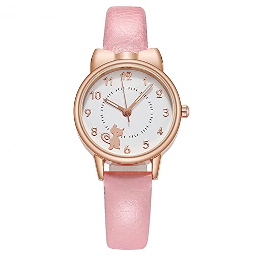 Femme Analogique Quartz Montre Kawaii Classic Filles Watch Bracelet Ultra-Mince en Cuir Pas Cher Cover