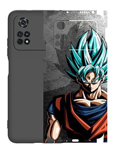 Image of AtOdds - Poco M4 Pro (4G) Mobile Back Skin Rear Screen Guard Protector Film Wrap (Coverage - Back+Camera+Sides) (Goku)