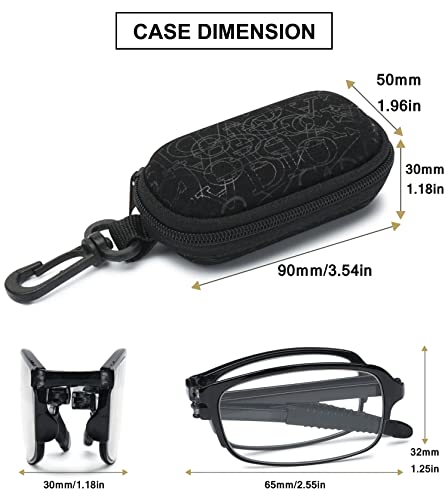 VEVESMUNDO Lesebrille Faltbare Klappbar Faltbrillen klappbrille Herren Damen Kleine Kompakte Brille mit dioptrien mit Hülle +1.0,+1.5,+2.0,+2.5,+3.0,+3.5,+4.0