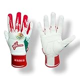 HC Glove Co Mexico Flag Series Batting Glove – Premium Baseball/Softball Gloves – Green/White/Red Design – Superior Grip & Comfort – Adult Sizes (Medium)