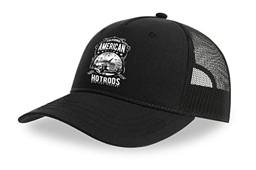 Casquette de camionneur vintage pour éviter la chaleur : coton noir et filet ultra aéré
