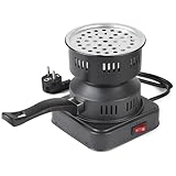 EFUTURETIME Kohlenanzünder 450-600W Holzkohlegrill Elektrisch 14cm x 12,5 cm x 15 cm mit Tragegriff und Kohlegitter, Kohle Anzünder Tragbar für Camping, Kochen