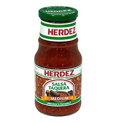 HERDEZ Taquera Salsa, Medium 16 oz Jar– Authentic Mexican Street-Style Salsa for Tacos & More