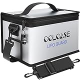 COLCASE Lipo Safe Bag - Fireproof & Explosionproof, Combination Lock, Upgraded Silicone Coated, 11 x 8 x 6.5 in