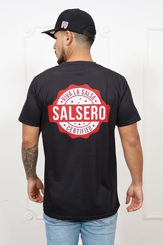 Salsa Legends Los Gigantes T-Shirt – Exclusive Polycotton Tee with Digital Print, Latin Music Graphic Shirt,4