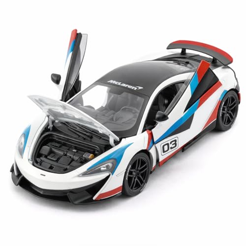 Image of Wizplex RMZ Hobby McLaren 600LT Die-Cast Car 1:32 Scale Model Vehicle Pull Back Toy Sports Car for Boys Collectors